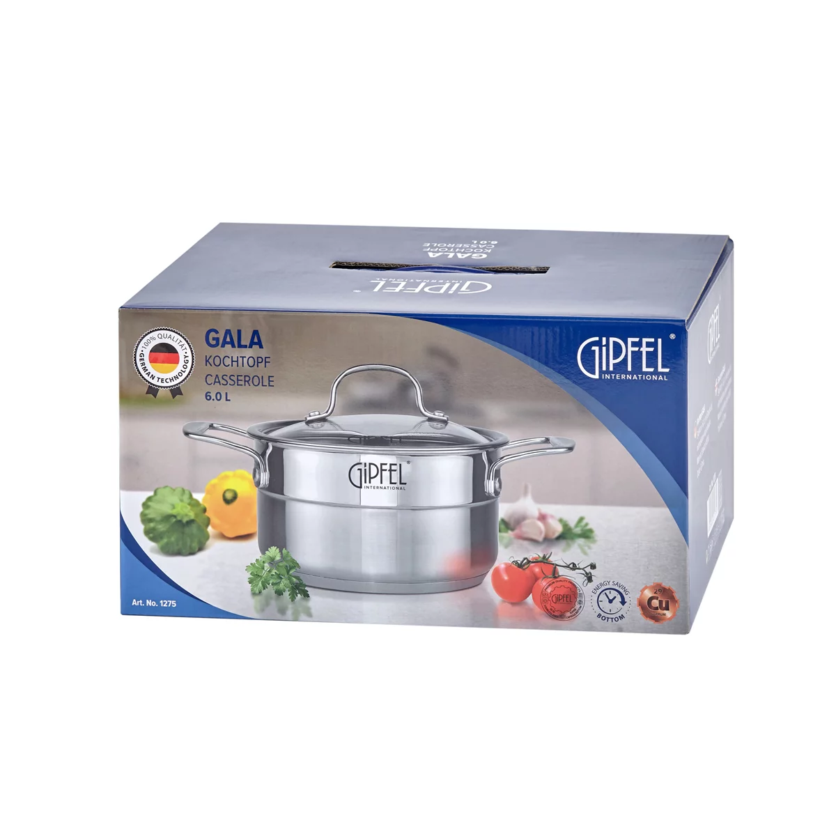 картинка Кастрюля GALA Gipfel 1275 магазин Gipfel картинка Кастрюля GALA Gipfel 1275 от магазина Gipfel