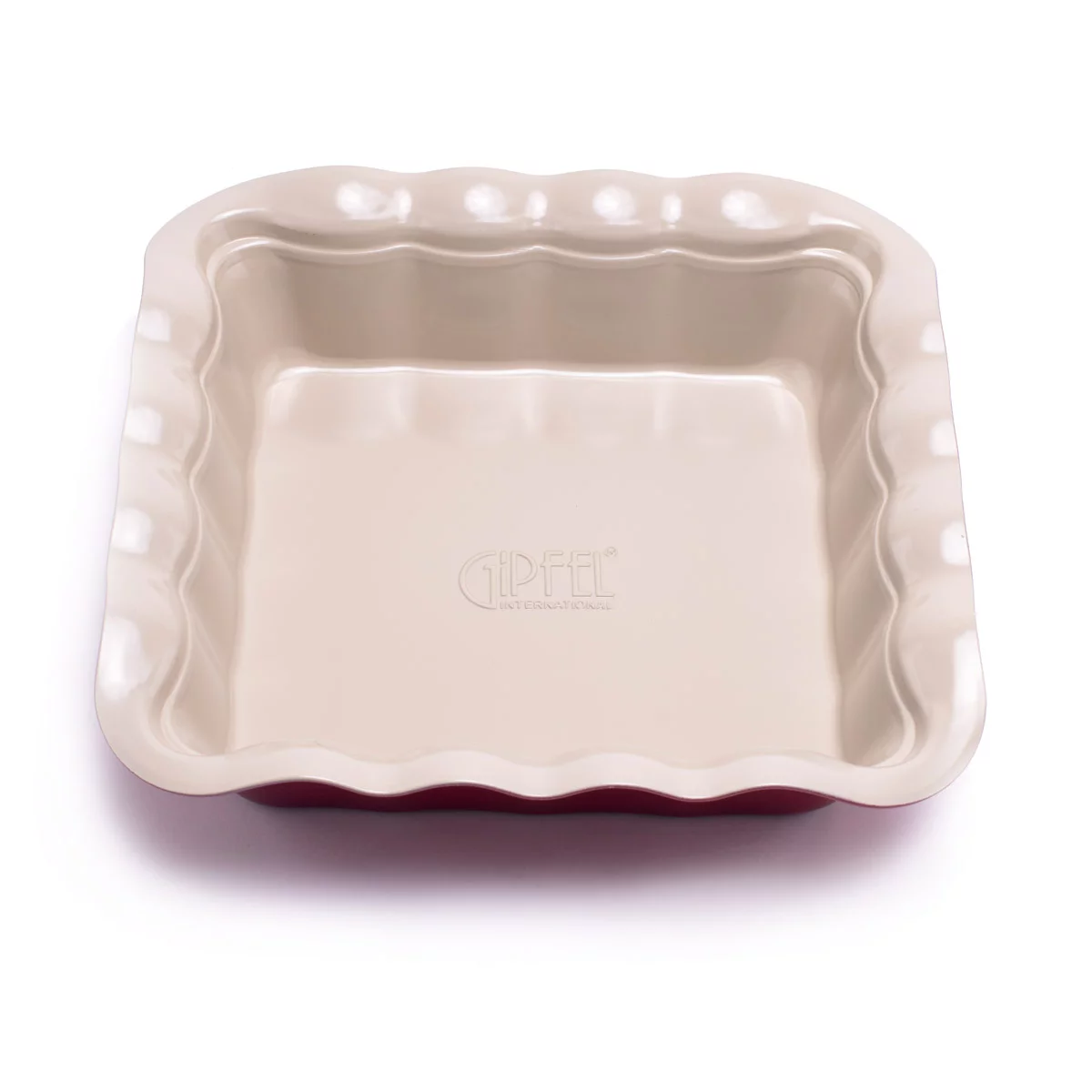 картинка 1889 GIPFEL Форма для выпечки OVEN 25,3x25,3x5,0см квадратная с антипригарным покрытием Whitford. Цвет: внутри кремовый, снаружи красный. Материал: Углеродистая сталь магазин Gipfel картинка 1889 GIPFEL Форма для выпечки OVEN 25,3x25,3x5,0см квадратная с антипригарным покрытием Whitford. Цвет: внутри кремовый, снаружи красный. Материал: Углеродистая сталь от магазина Gipfel