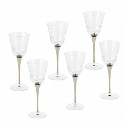 Набор бокалов Gipfel Julia Ottico Silver 42084 240 мл 6 предметов