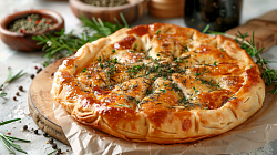 Простой пошаговый рецепт осетинского пирога с сыром и зеленью