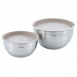 Набор из двух мисок с крышками Werner Gusto 52122 18х9,5 см/1,9 л, 22х12,7 см/3,8 л